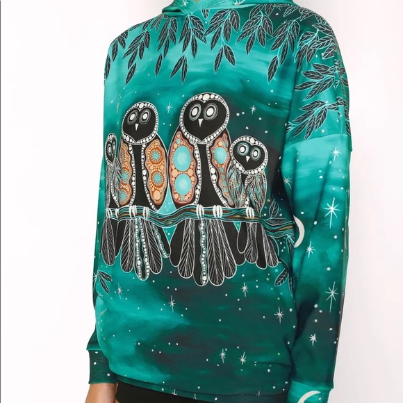 Blackmilk “SOOTEE OWLS TOASTIE HOODIE JUMPER” Melanie Hava Art Size Medium M NWT - Picture 8 of 15